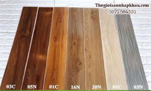 Bảng màu sàn nhựa keo dính của tổng kho phân phối sàn nhựa giá rẻ