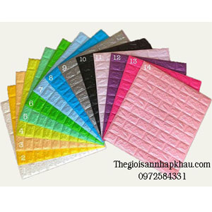 Bảng màu xốp dán tường giả gạch ảnh bìa