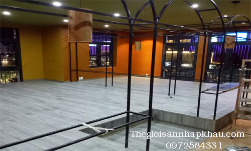 Thi công sàn nhựa hèm khóa tại Thái Bình
