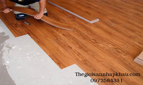 Thi công sàn nhựa sử dụng keo dính tại Hải Phòng