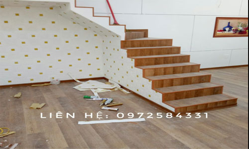 Sàn nhựa sử dụng cho cầu thang tại Thái Nguyên