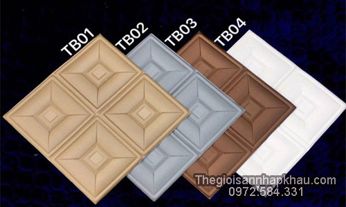 Bảng màu xốp dán tường 3d giả da