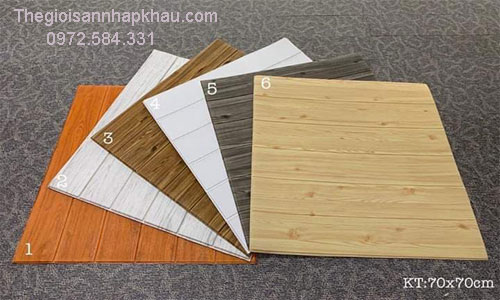 Bảng màu xốp dán tường 3d vân gỗ