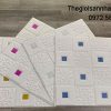 Mẫu xốp dán tường kim tuyến màu trắng