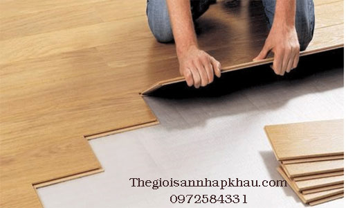 Thi công sàn nhựa hèm khóa cao cấp