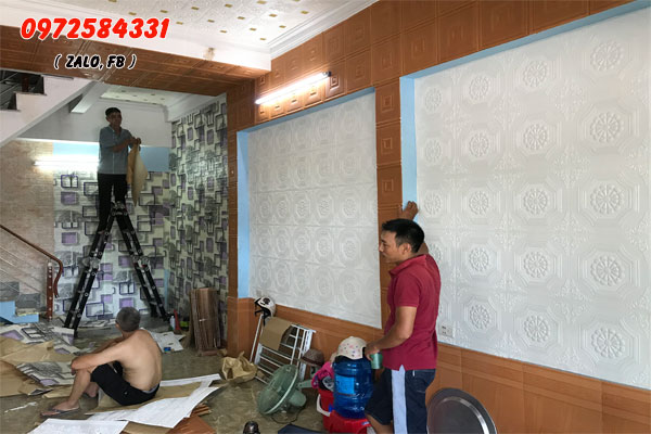 trang tri khong gian xap xe thanh me cung voi xop dan tuong 3d gia re Hai Phong