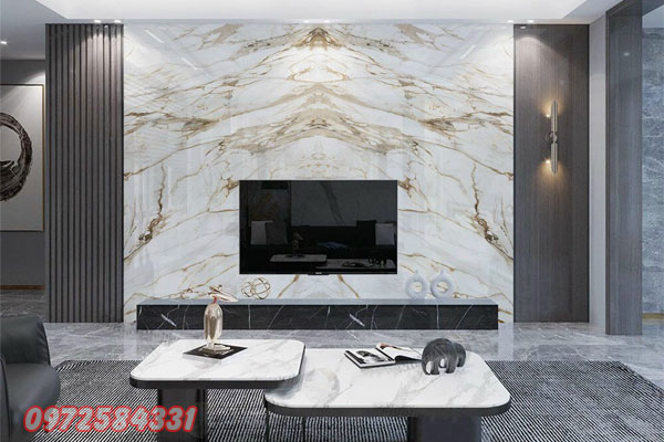 nhua pvc van doi xung ket hop nhua lam song cho vach tivi tai hai phong